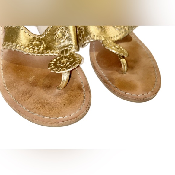 Jack Rogers Gold Leather Sandals Women’s Size 8.5 - Picture 4 of 8
